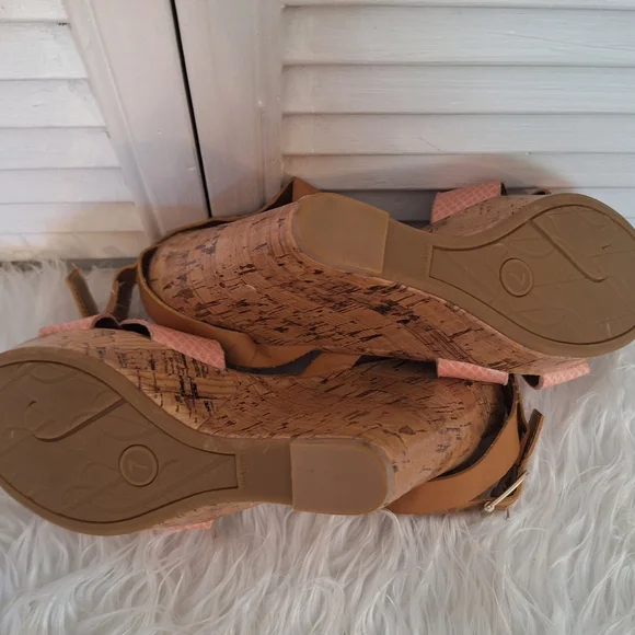 Sam & Libby Camille Wedge Sandals Sz 7 - Picture 3 of 6